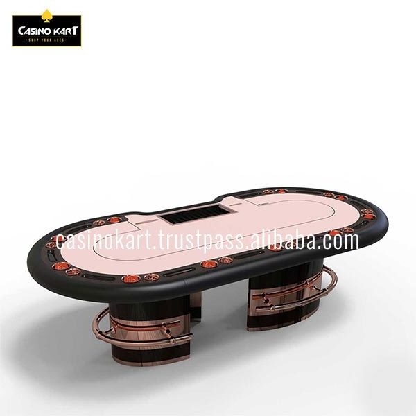 High In Quality Classic Golden Curve Poker Table Direct Indian Manufacturer Selling At Market Prices