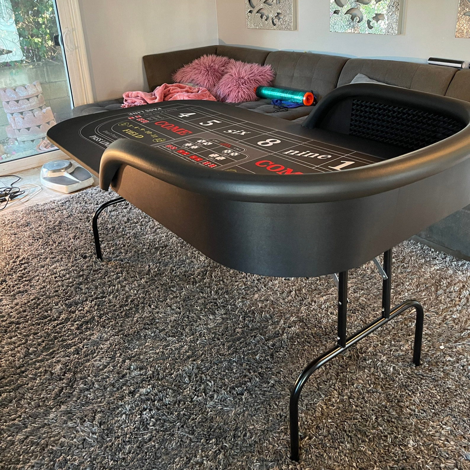 High-Quality Craps Table manufacturer with customised logo, felt, design, pattern, colours and size casino quality heavy craps