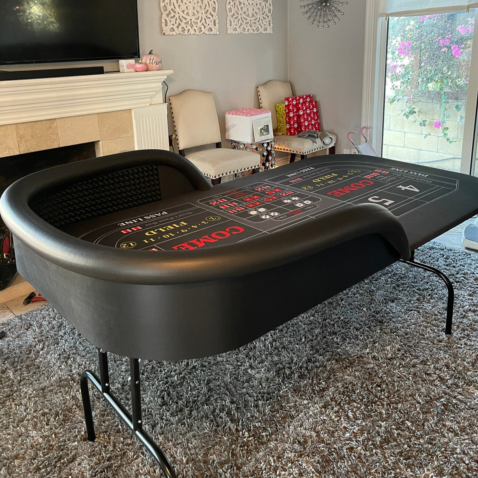 High-Quality Craps Table manufacturer with customised logo, felt, design, pattern, colours and size casino quality heavy craps