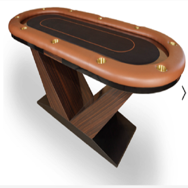 factory custom  multi-functional poker table  Oval Shape  Wooden Poker Table with plastic dealer tray