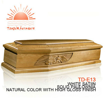 TD--E13 Italian style solid paulownia wooden coffin for ash