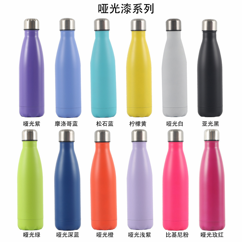 Caspian Custom Cola Shape Sport Water Bottle 304 Stainless Steel 100ML 17oz 500ml Cola Thermos Vacuum Flask