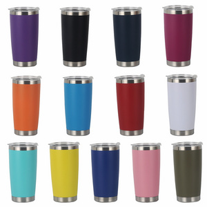 Wholesale 20oz coffee travel mug car tumbler vacuum insulated double wall stainless steel powder coated tumblers coffee mugs