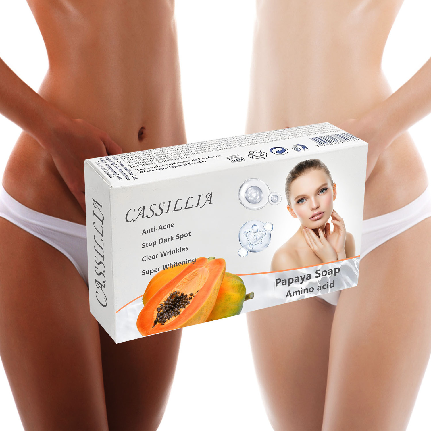 Cassillia private label new papaya carrot soap whitening breast enhancement soap pure herbal gluta africa soap for black skin