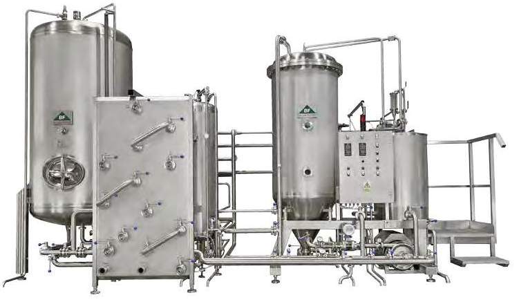 7000L/h kieselguhr filter beer Candle filter DE filter use diatomaceous earth 250L Buffer tank and Beer flow meter