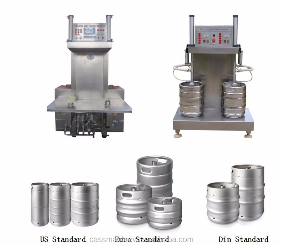 Keg washing and filling machine Double station beer keg machine for sale