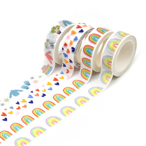 Low MOQ New Product Ideas 2024 Custom Cartoon Washi Tape Paper Sticker Decorative Scrapbooking Stationery Plan Washi Tape