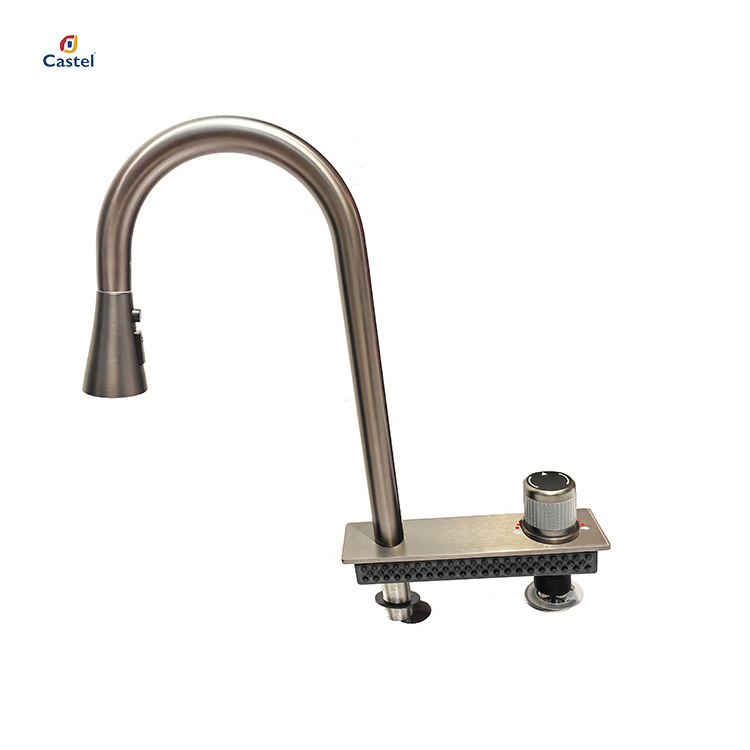 Brass Kitchen Sink Faucet With Pull Out Sprayer Escutcheon Plate In Chrome Bar Faucet Prep Faucets