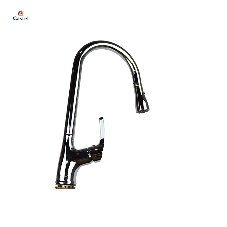 Newest High Quality Single Handle Brass Water Tap Pull Out Pull Down Kitchen Faucet