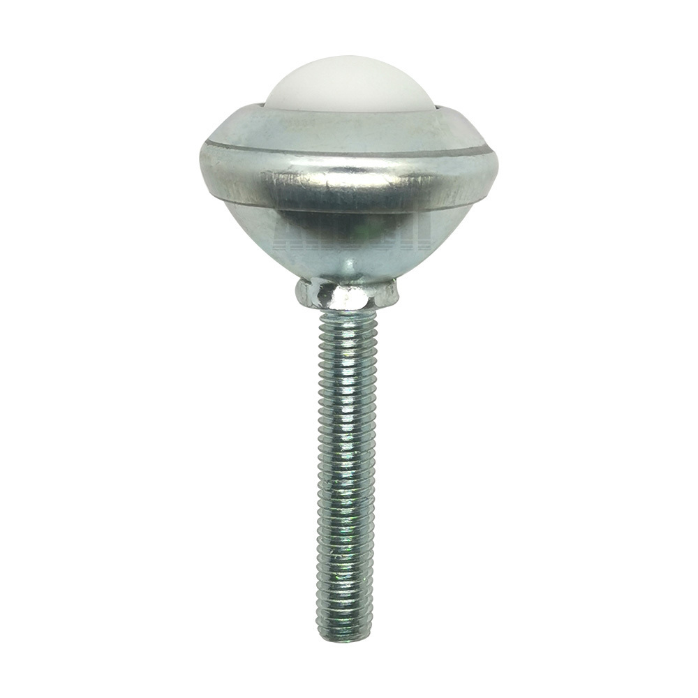 Omni CY-25FL M8 Thread Bolt Stud Carpet Plastic Ball 1 Inch Caster POM ABS Polyurethane Store Market Shopping Trolley Wheel