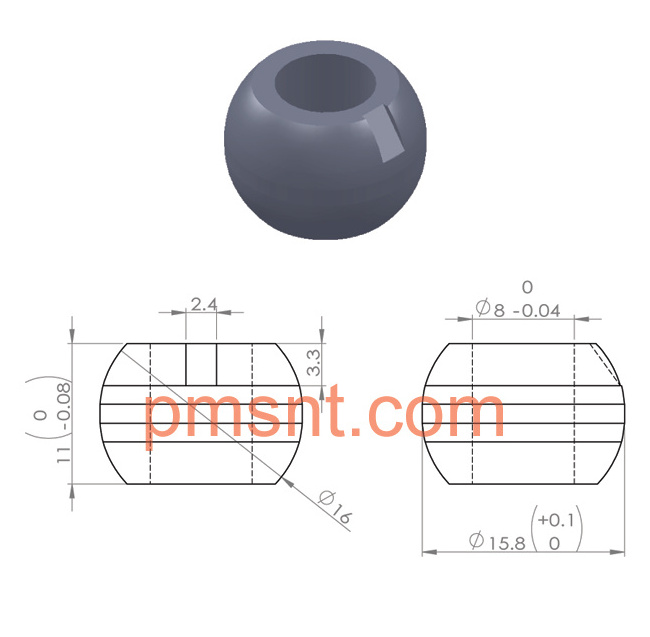 S16 8 11 Colombia Electrical Fan Motor Spherical Bronze Sintered Bush Ball Sintering Copper Sphere Outer Bearing Bushing