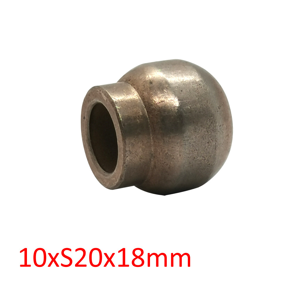 10xS20x18mm Iron Copper Fe Cu Outer Spherical Slide Bearing Bushing Fan Motor Bush Oil Sinter Bronze Bushing