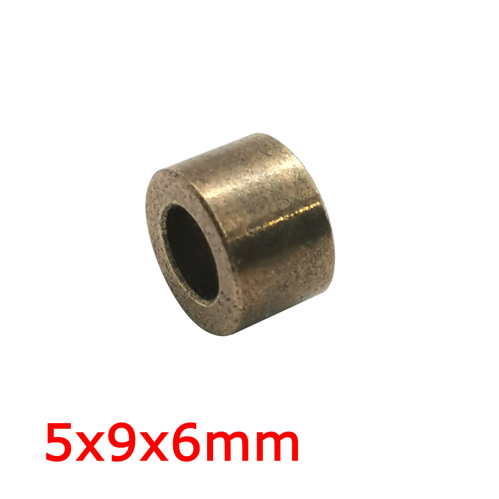 5x9x6mm 5mm Bore Hole Brass Bearing Small Copper Iron Graphite Alloy Sleeve Bush Oil Sintered Bronze Bushing