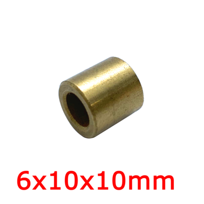 6x10x10mm 6mm SINT oil Sintering Bronze Bushing Sleeve Copper Alloy Bearing Brass Cylinder Motor Plain Bush