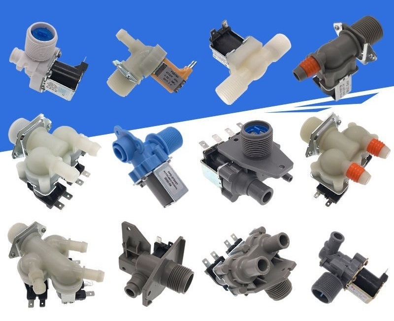 Washing machine drainage pump motor inlet valve solenoid valve