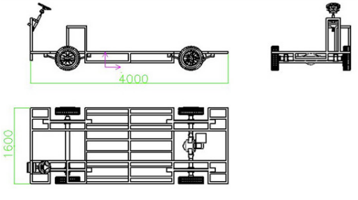 Electric Tricycle Four-wheeled Modified Vehicle Assembly 60v 1200w Complete Drum Brake Rear Differential Axle