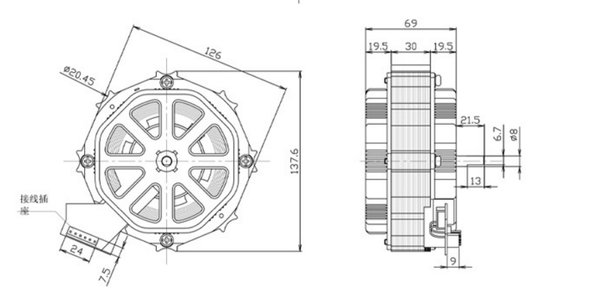 220V 240V Switched Reluctance Motor for Blender Cooler Fan