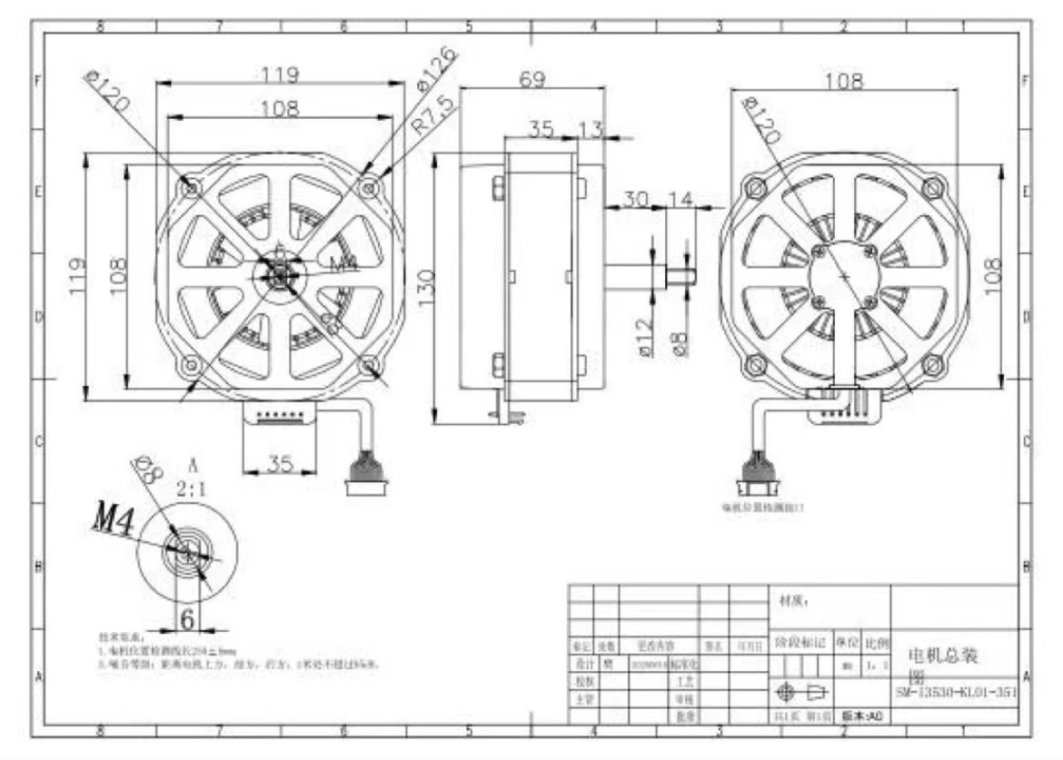 220V DC 450W 6/8 Poles Switched Reluctance SRM Motor for Blender Cooking Machine Motor