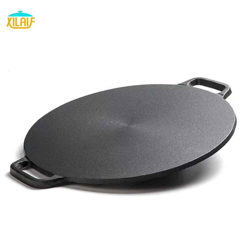 Non stick coating Chinese multi grill pan double-sided cast-iron pizza pans