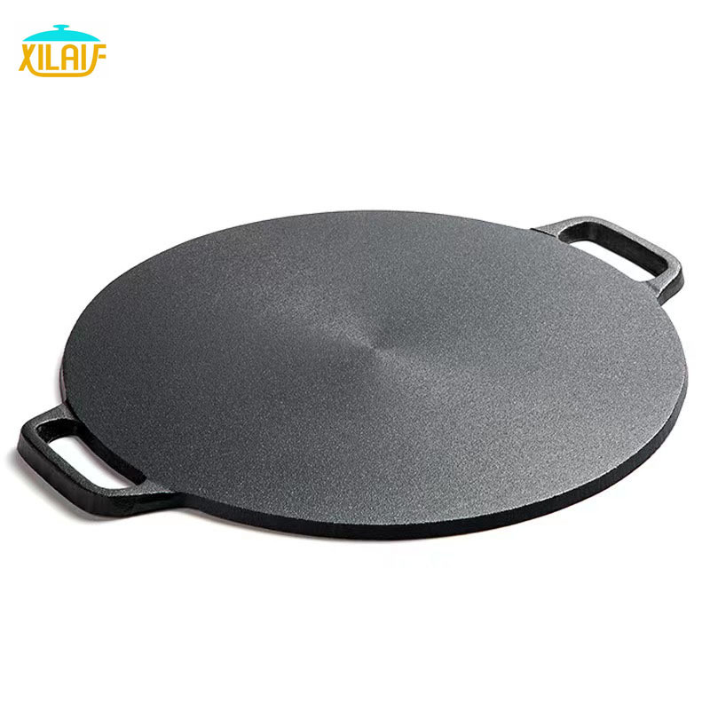 Non stick coating Chinese multi grill pan double-sided cast-iron pizza pans