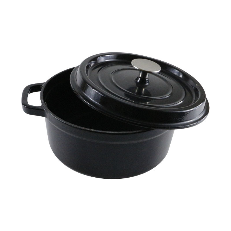 Non Stick Cooking Pots and Pans Cookware Casseroles Low MOQ Soup Stock Pot Skillets Kitchen Enamel Coated Cast Iron Home Blue