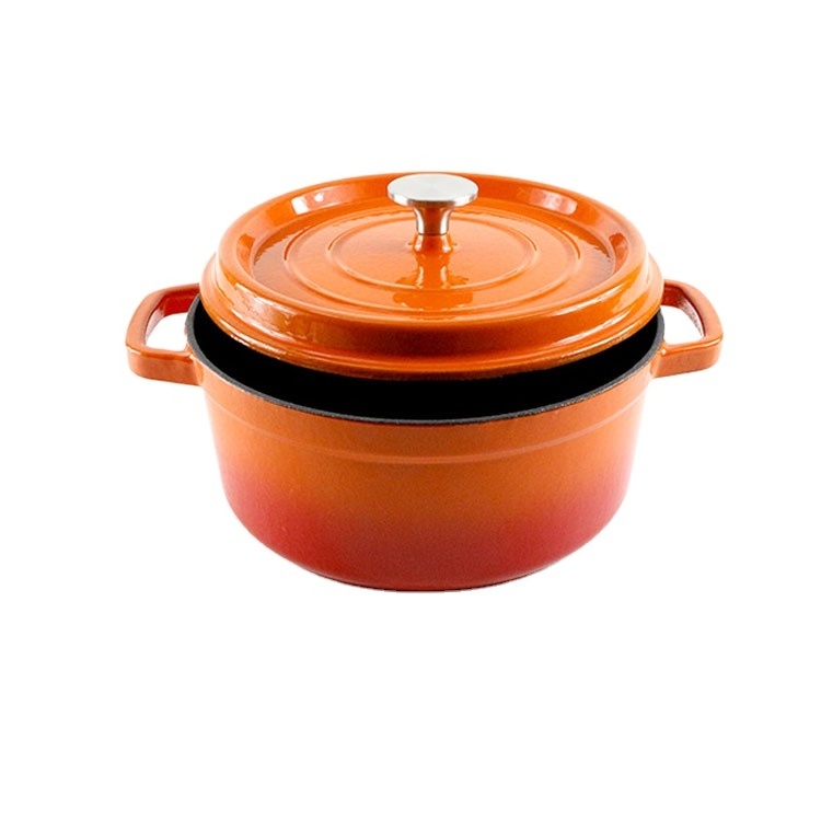 Casserole Non Stick Enamel Cookware Cast Factory Direct Sale Cast Iron Modern Round Home Hotel Restaurant Outdoor Cooking 24cm