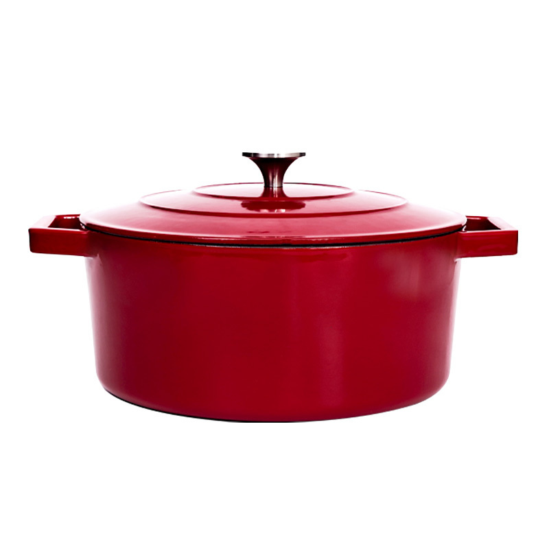 Casserole with Lid and Handle Round Saucepot Cookware Set Enamel Colored Cast Iron CLASSIC Soup & Stock Pots Sustainable