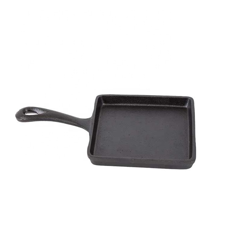 Square Shape Mini Cast Iron Fry Pan/Mini Cast Iron Skillet egg steak pan