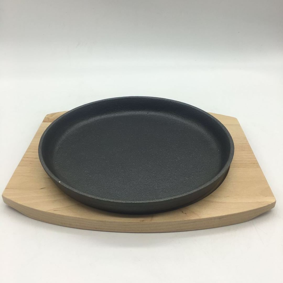 Popular Mini Cast Iron Round Frying Pan Small Grill Pan Non-Stick Hot oil Pan Household Flat Egg Sizzler with Movable Handle