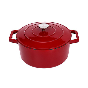 Casserole with Lid and Handle Round Saucepot Cookware Set Enamel Colored Cast Iron CLASSIC Soup & Stock Pots Sustainable