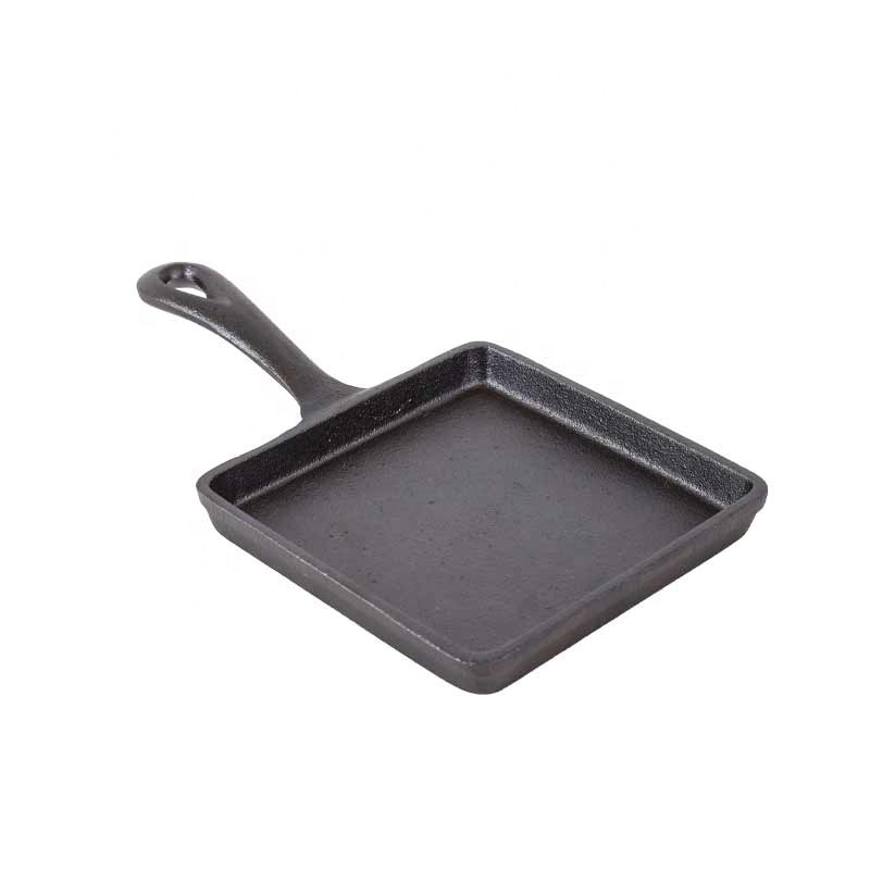 Square Shape Mini Cast Iron Fry Pan/Mini Cast Iron Skillet egg steak pan