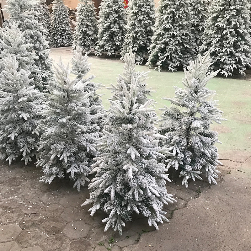 Y-S010 Wholesale Home Christmas Decoration 180CM 350cm Snow Christmas Tree Artificial PVC and PE Christmas Tree with snow