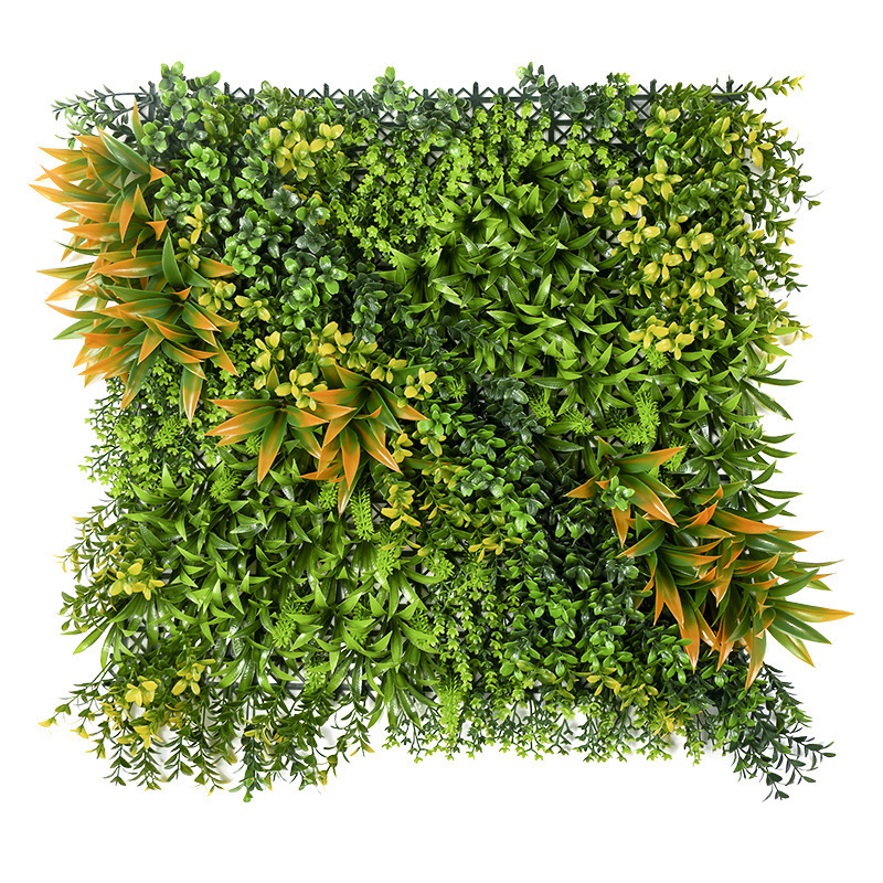 C-APW023 Wholesale Outdoor Decorative Artificial Green boxwood hedge moss Grass Wall panel for Garden home Decoration