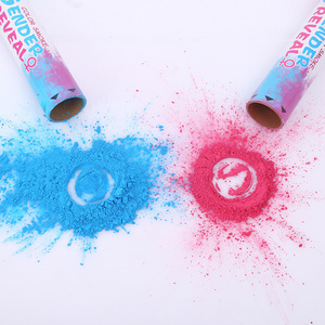 Y-Q045 12" color powder cannon gender reveal party popper smoke confetti cannon shooter confetti popper