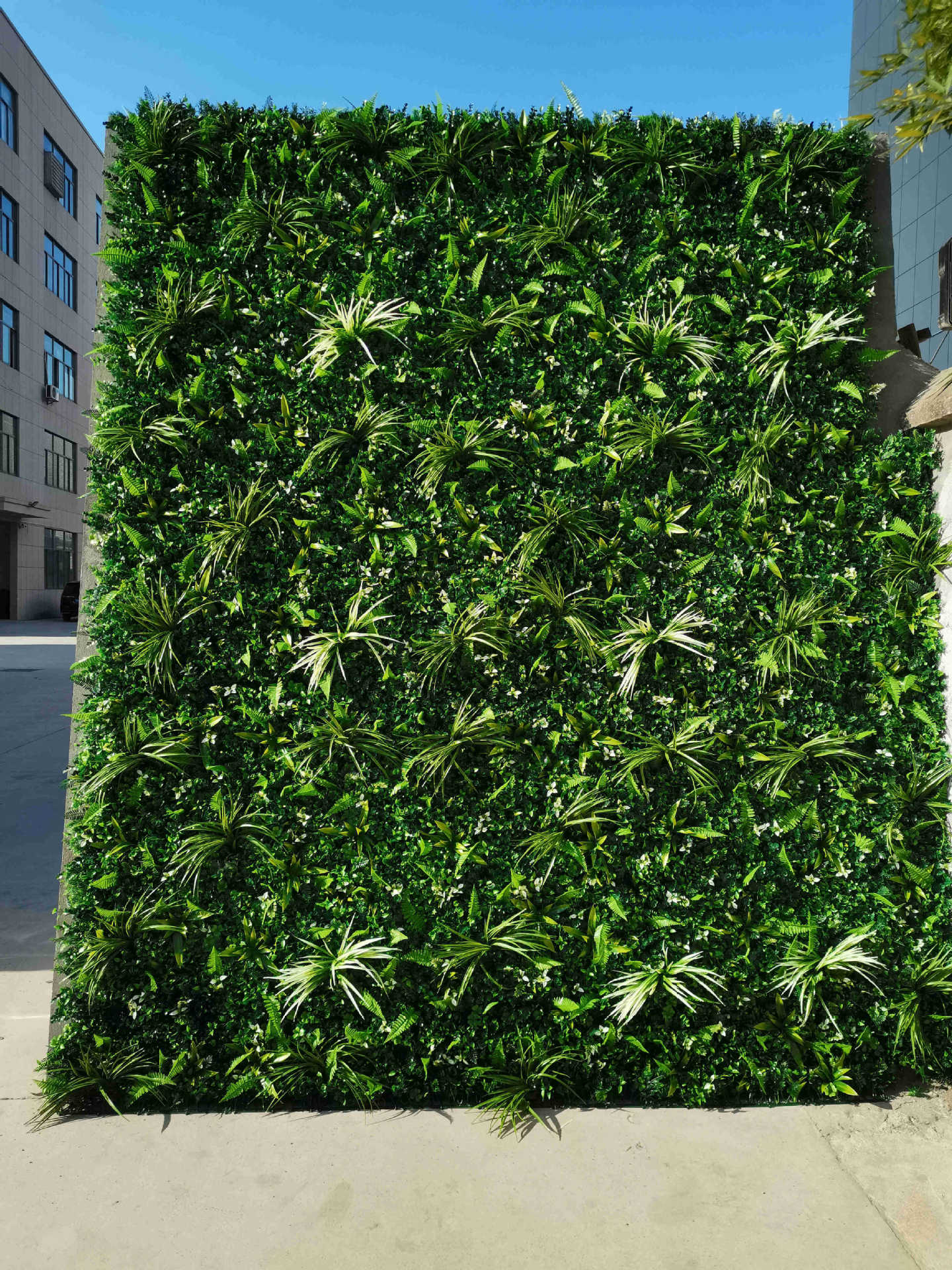 F-GW0477 3D Decoration Grass Panel for wall Vertical Fake Greenery Jungle Wall Green Artificial Plant Grass Wall