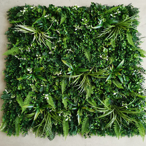 F-GW0477 3D Decoration Grass Panel for wall Vertical Fake Greenery Jungle Wall Green Artificial Plant Grass Wall