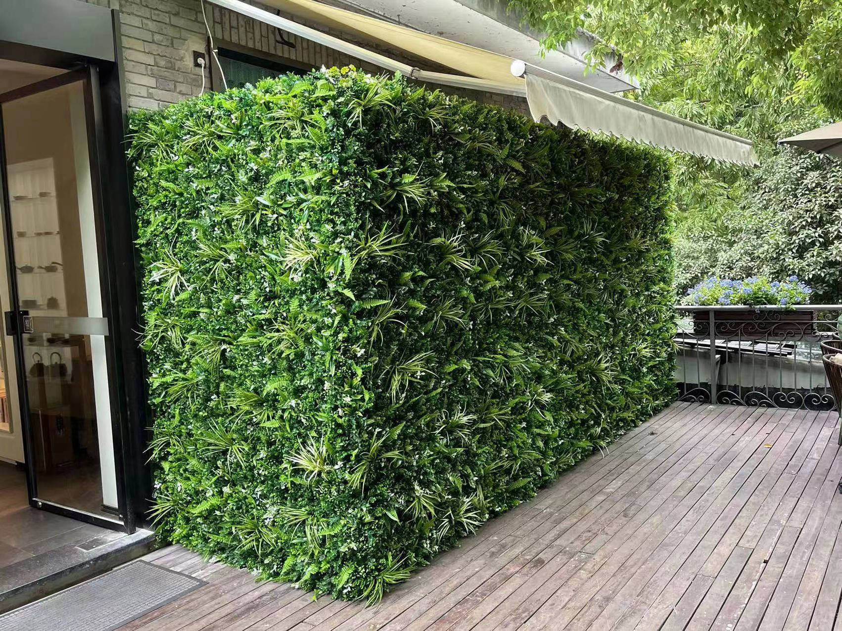 F-GW0477 3D Decoration Grass Panel for wall Vertical Fake Greenery Jungle Wall Green Artificial Plant Grass Wall