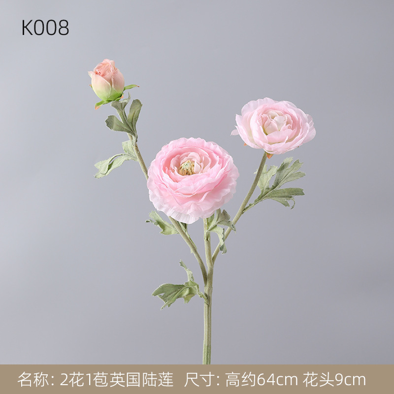 D-LO001 white artificial flower silk ranunculus flowers white pink blue Lotus for wedding centerpiece table decor