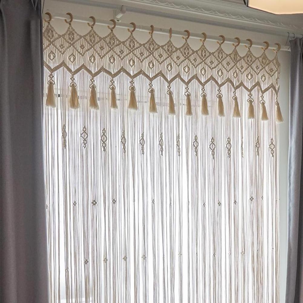 D-MW001 Macrame Curtain large macrame wall hanging art Bohemian Wedding Decor