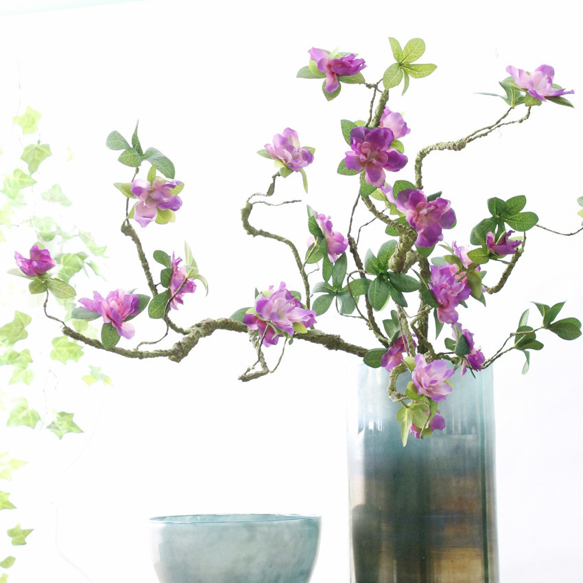 O-X537 New arrival Classic simulation dead branch azalea flower home photography photo props flower decoration for wedding