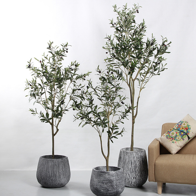 O-X615 Wholesale UV Resistant Faux Olive Tree Home Garden Outdoor Decoration Large Bonsai Artificial Olive Tree