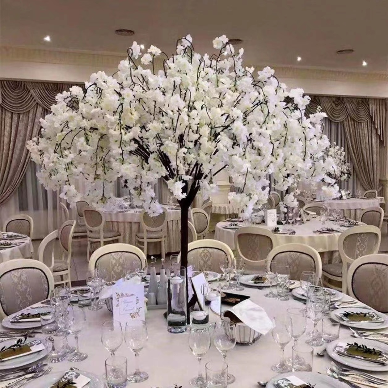 O-T001 High Quality Artificial Trees 1.2m Artificial Cherry Blossom Tree Table Centerpieces Blossom Artificial Tree Wedding part