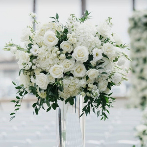 D-FR001 table wedding flower ball centerpiece white roses artificial flower ball wedding centerpieces