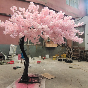 AT2002 Custom big pink tree artificial cherry blossom large outdoor  fake cherry blossom trees for indoor outdoor decoration