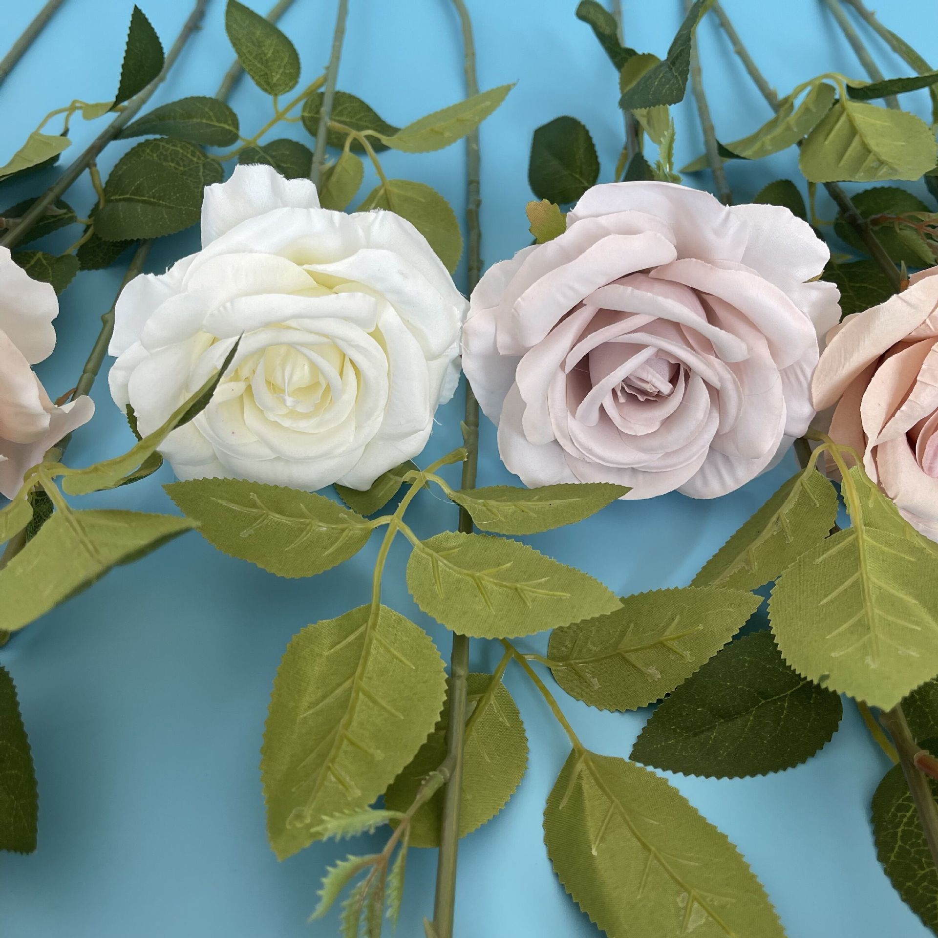 AF10001 Artificial Silk Single Rose fake flower white roses artificial flowers bulk wedding flowers decorations artificial rose