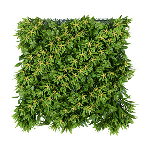 C-APW023 Wholesale Outdoor Decorative Artificial Green boxwood hedge moss Grass Wall panel for Garden home Decoration