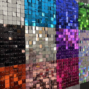 F-S0295 Wholesale 3d Shimmer Wall Panels Sequins Backdrop For Party Wedding Events Hotel Home Decoration Supplies