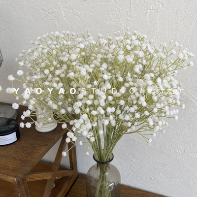 M-1247 Wedding Decoration Faux White Gypsophila White Color Real Touch Artificial Baby breath Flower