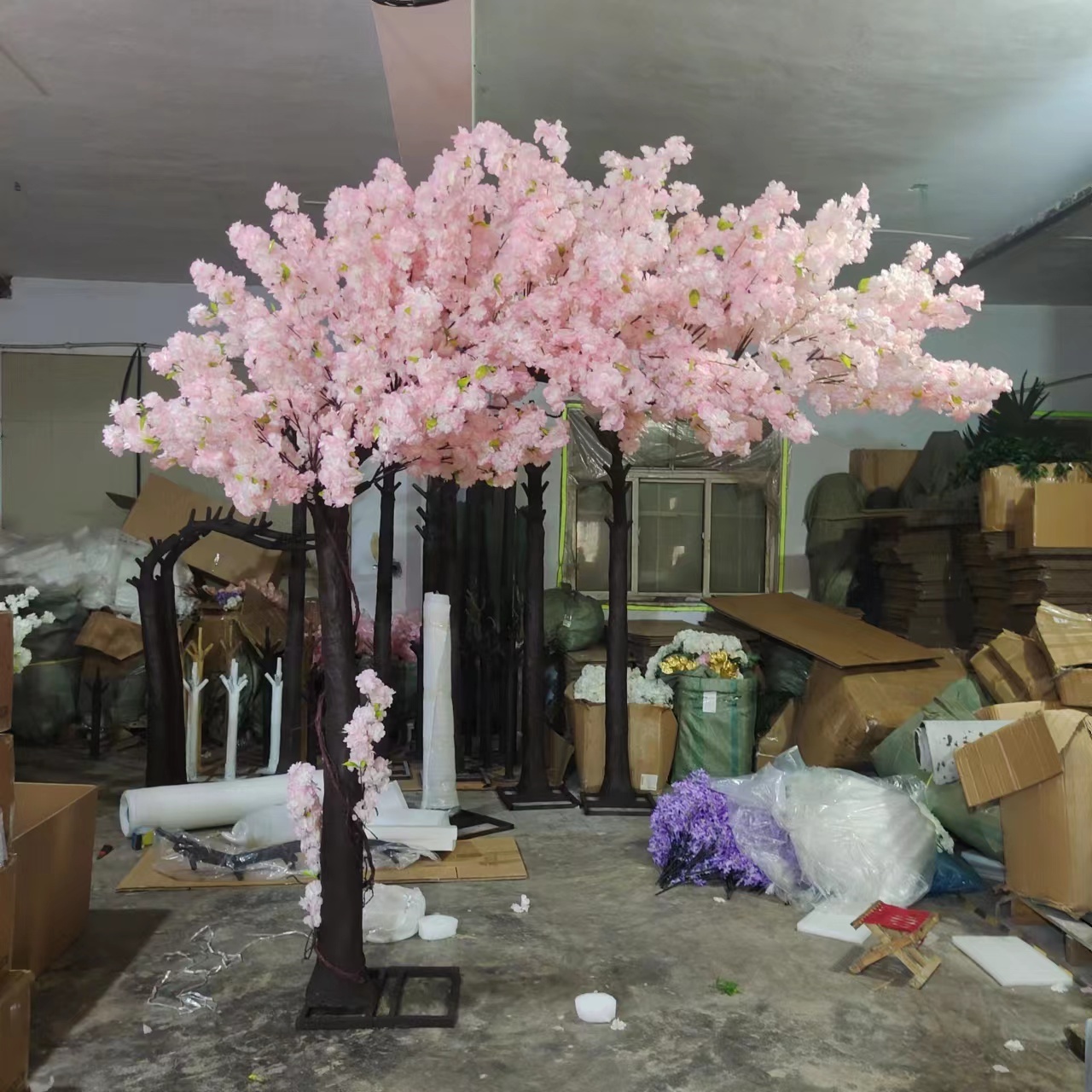 AT2002 Custom big pink tree artificial cherry blossom large outdoor  fake cherry blossom trees for indoor outdoor decoration