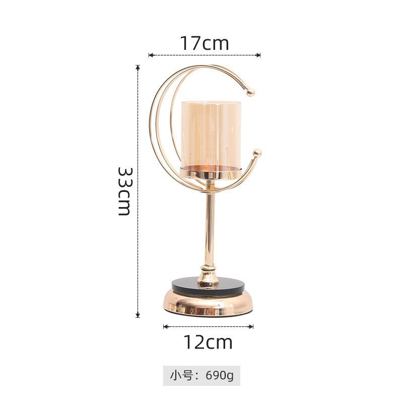 O-X588 Wholesale wedding centerpieces & table decoration Modern Luxury Glass Crystal Candle Stand Set Wedding Candle Holder Gold